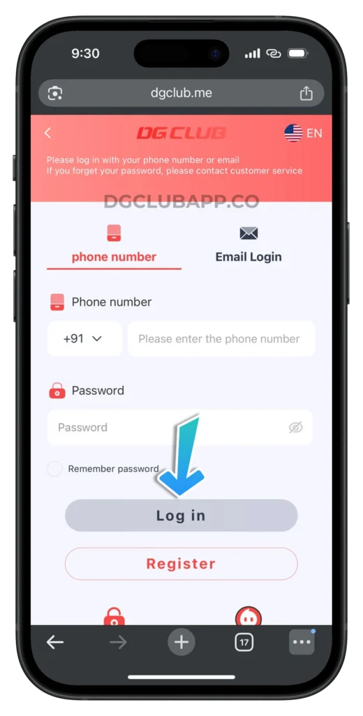 login-dg